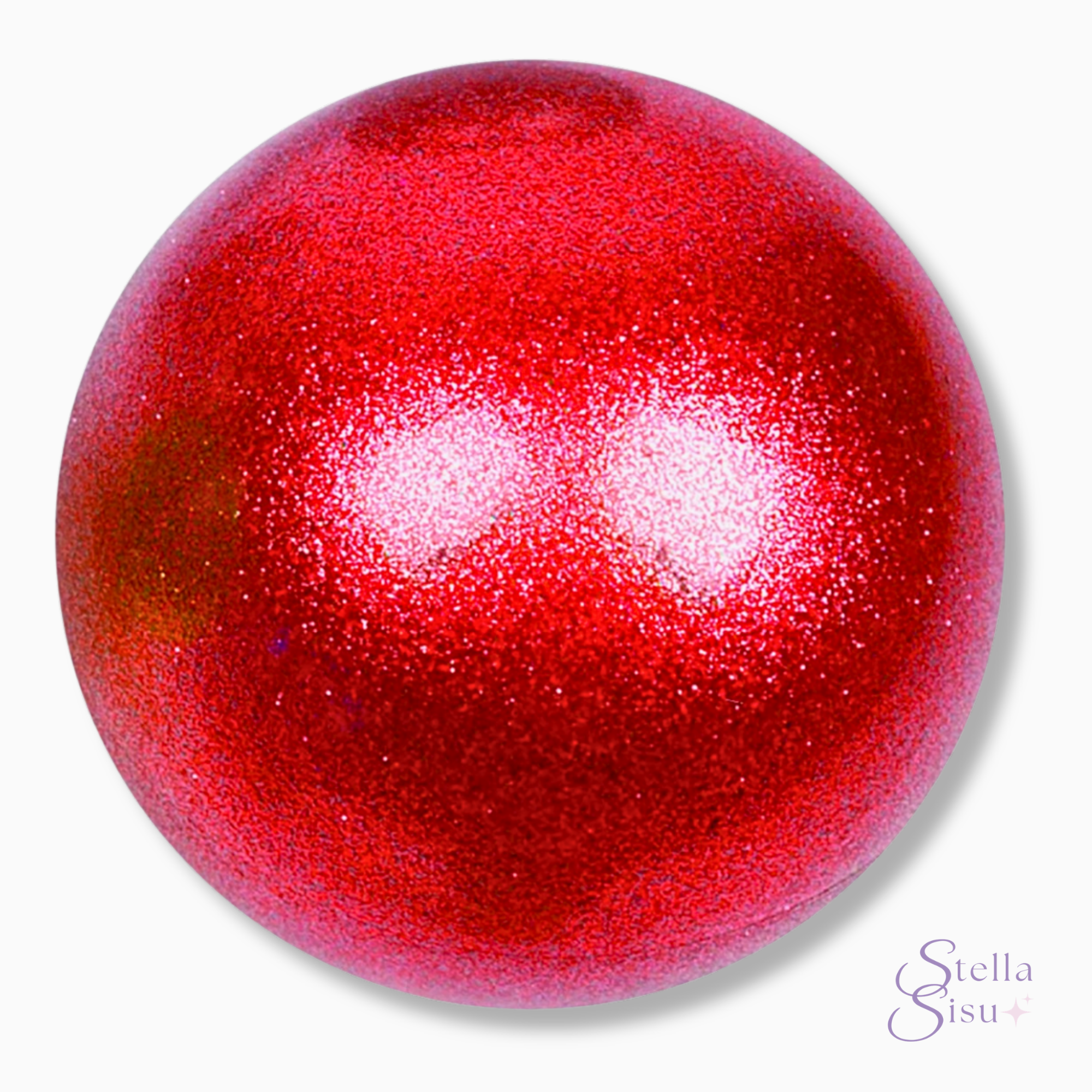 Amaya Glitter voimistelupallo 17 cm punainen rytmiseen voimisteluun