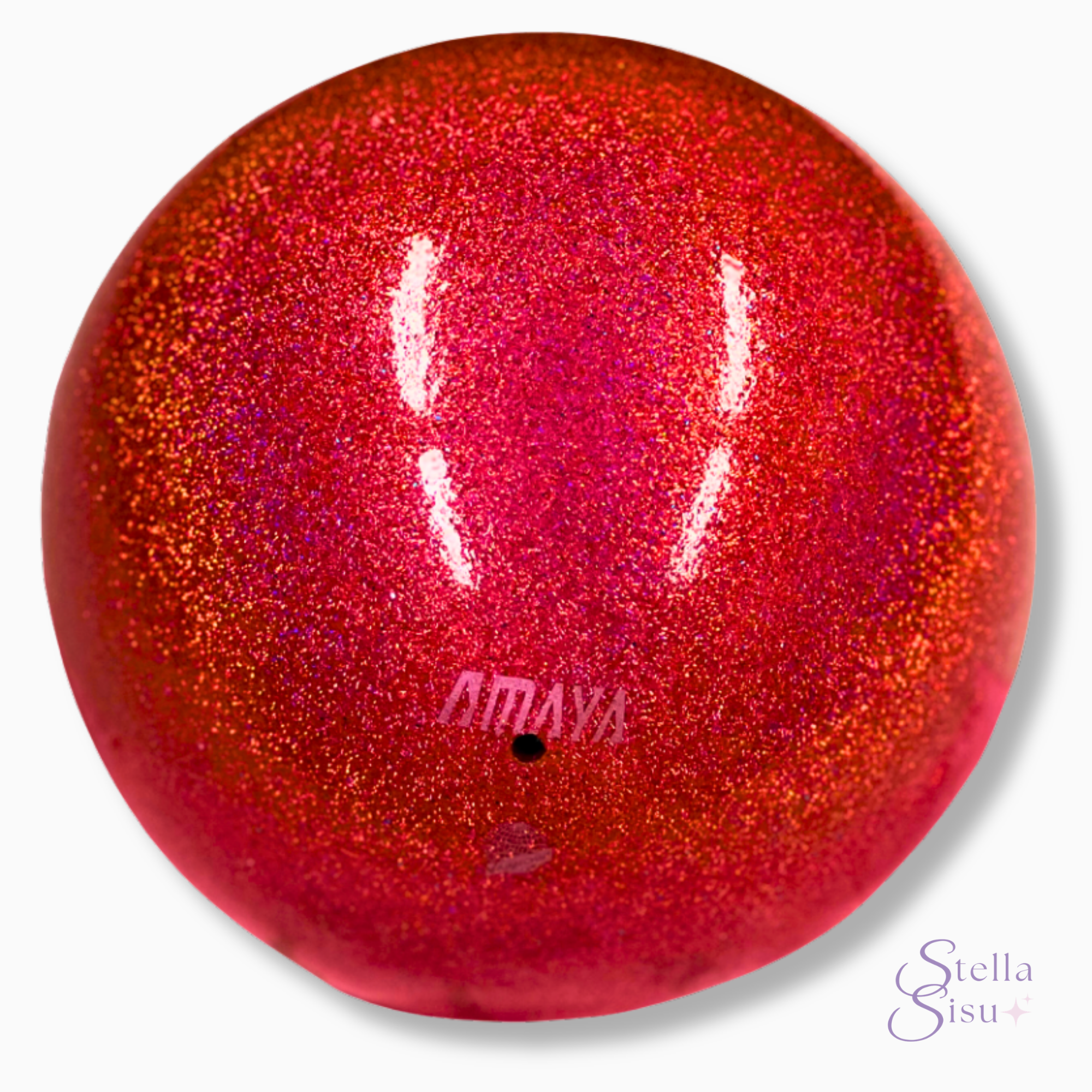 Amaya Glitter voimistelupallo 18.5 cm punainen rytmiseen voimisteluun