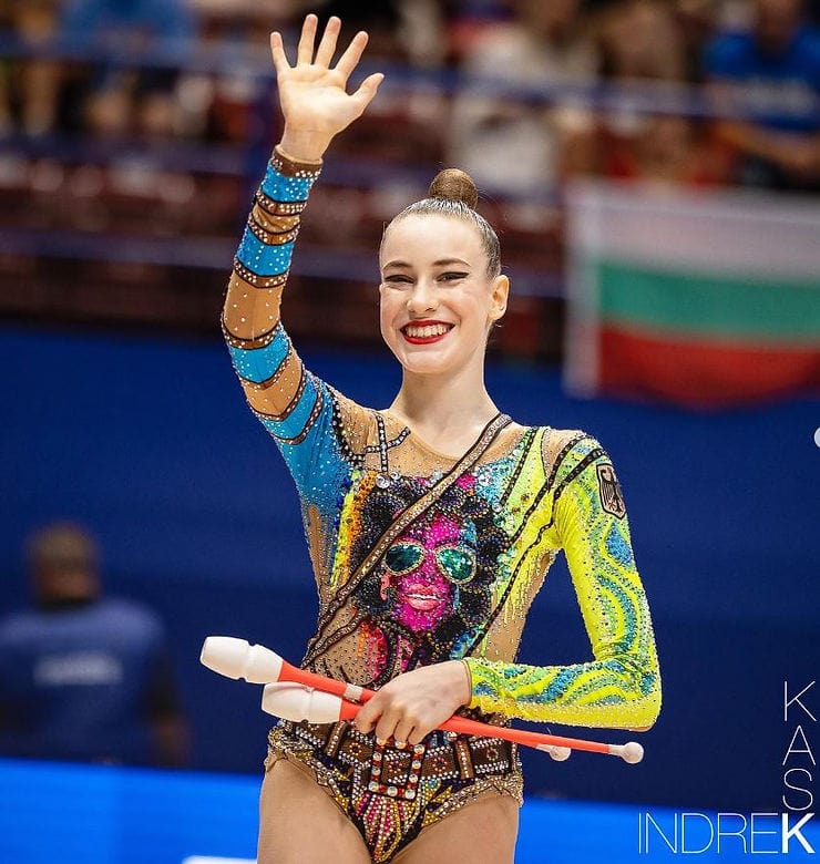rytmisen voimistelun kisapuku Darja Varfolomeev Saksa. Kuva Indrek Kask