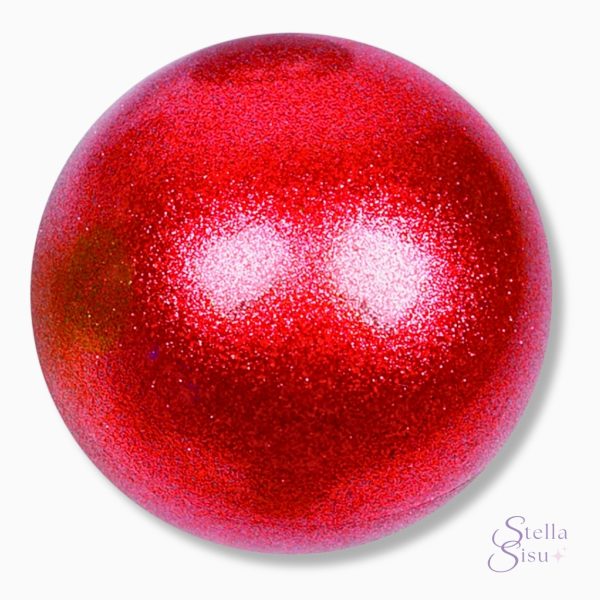 Amaya glitter voimistelupallo 17 cm - Red