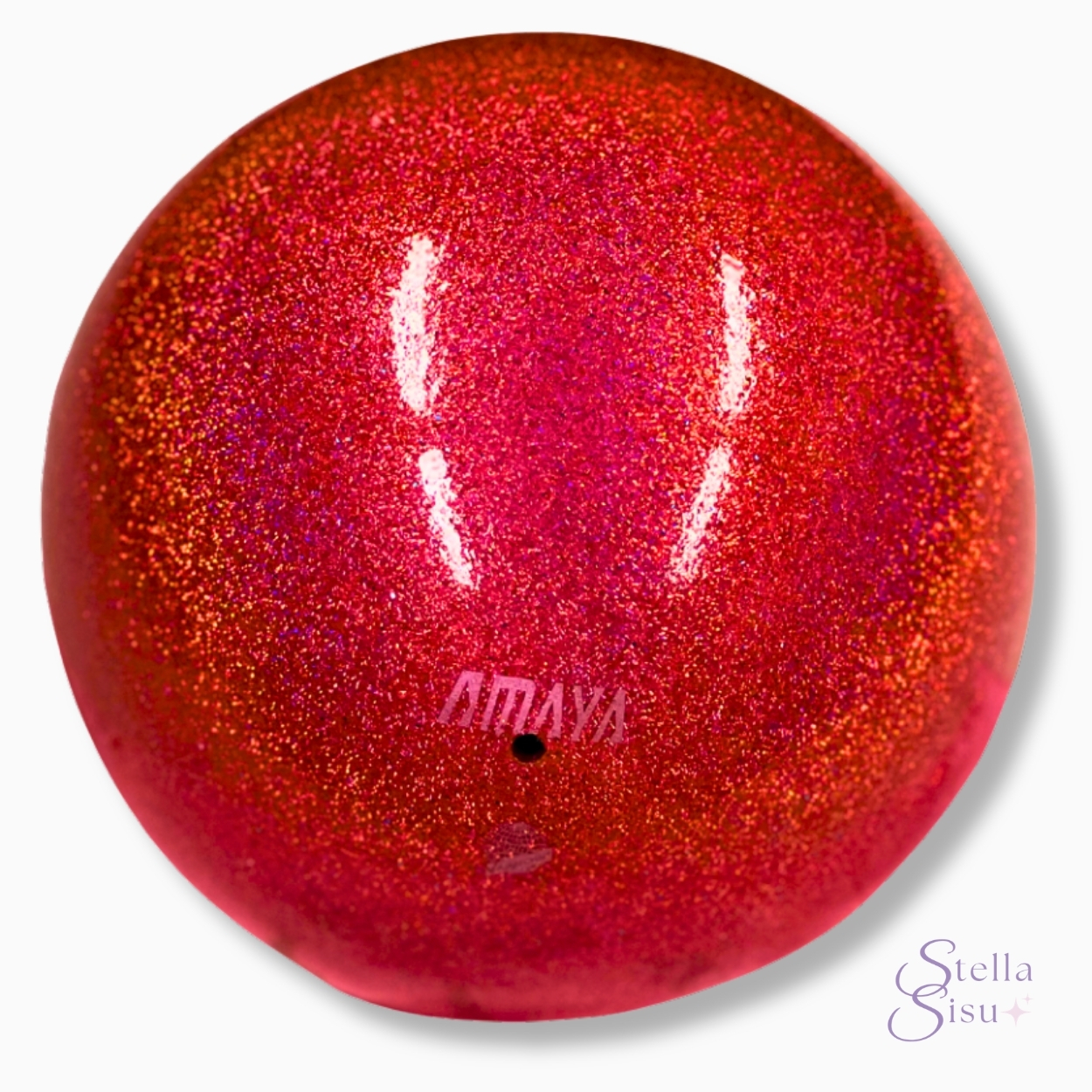Amaya glitter voimistelupallo 18.5 cm - Cherry Pink